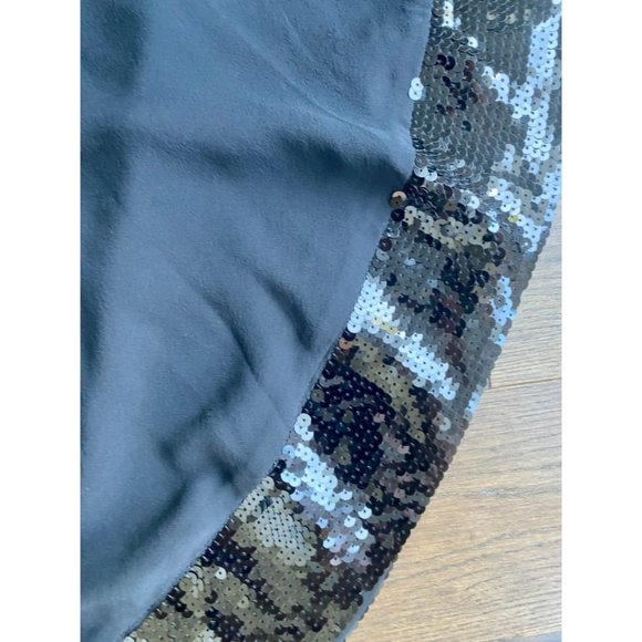 JB by Julie Brown Silk and Sequin Black One Shoulder Cape Dress Size 0 - Picture 10 of 15